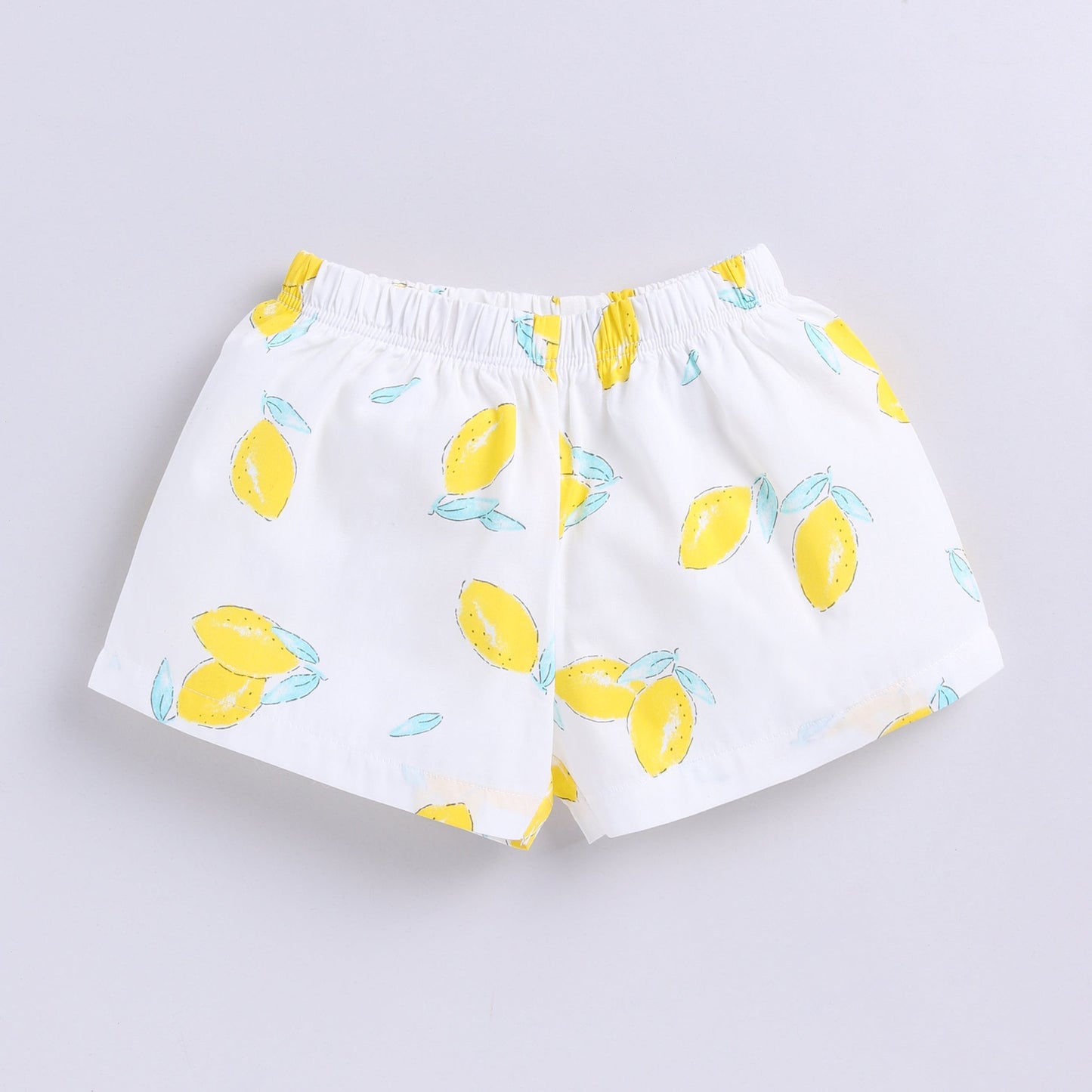Lemon Print Woven Shirt with Shorts