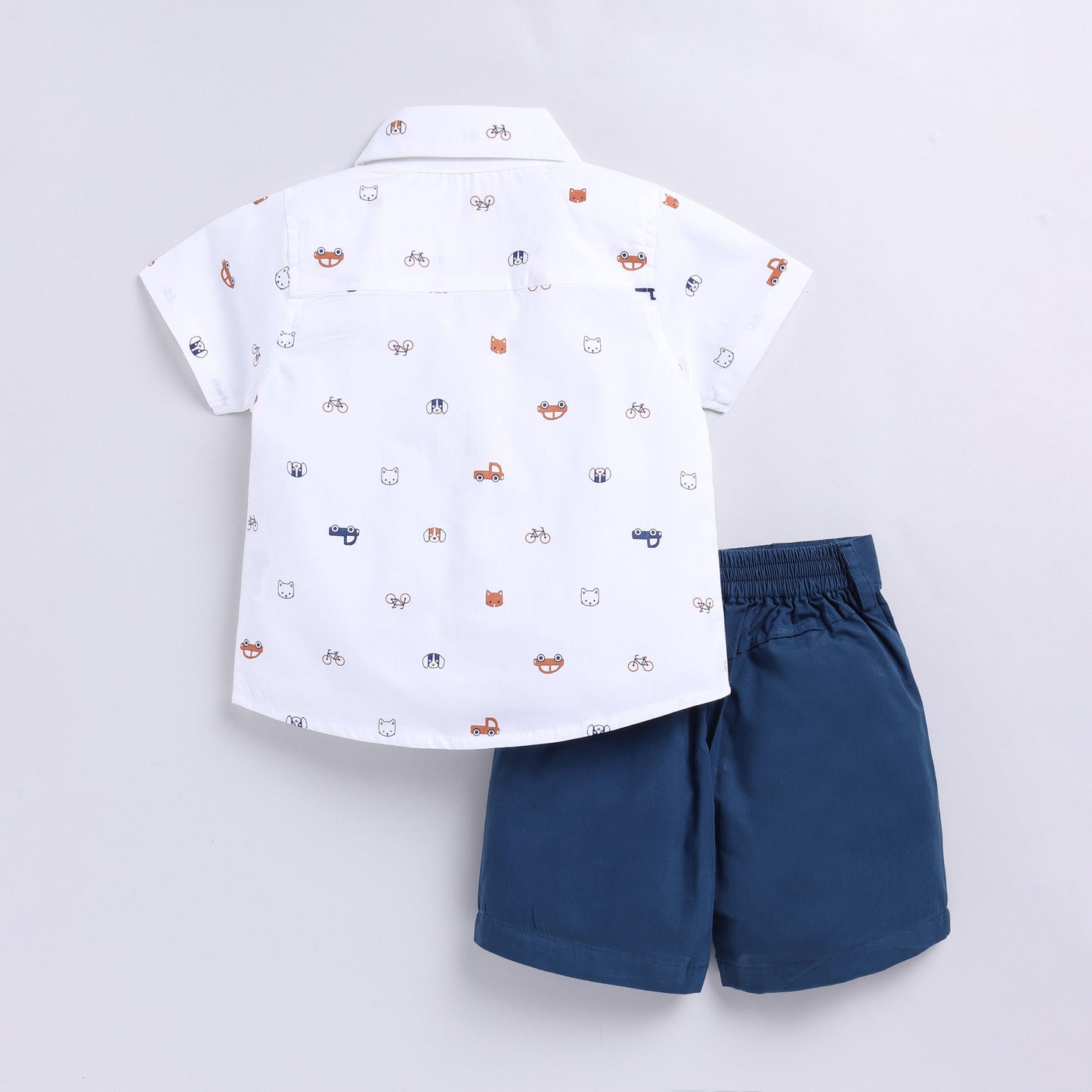 Dog Car Print Top with Shorts Set