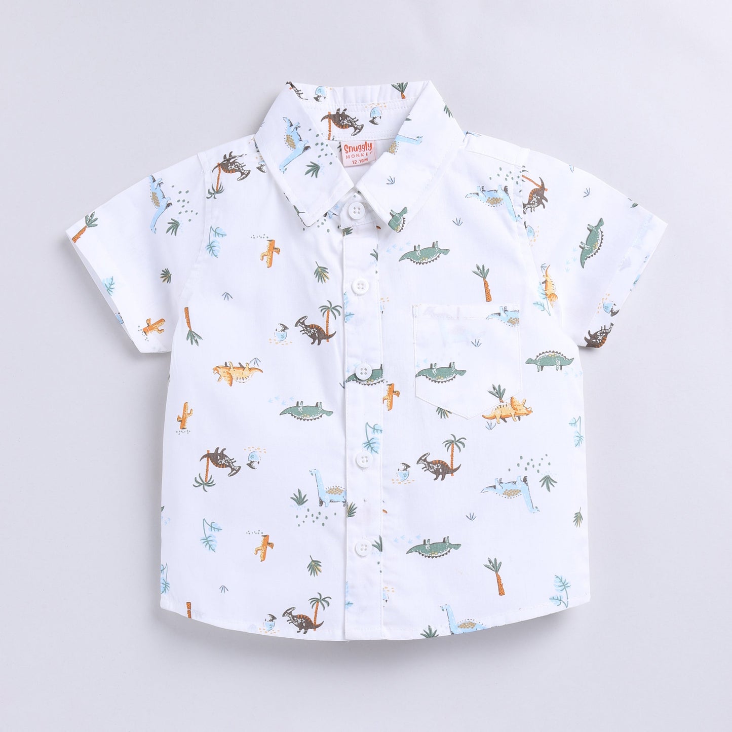 Dino Print Top with Shorts Set