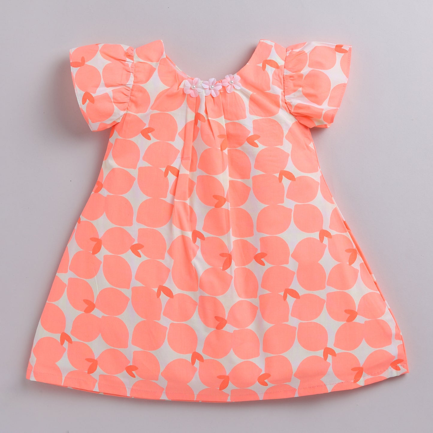 Neon Orange Summer Frock with Hairband