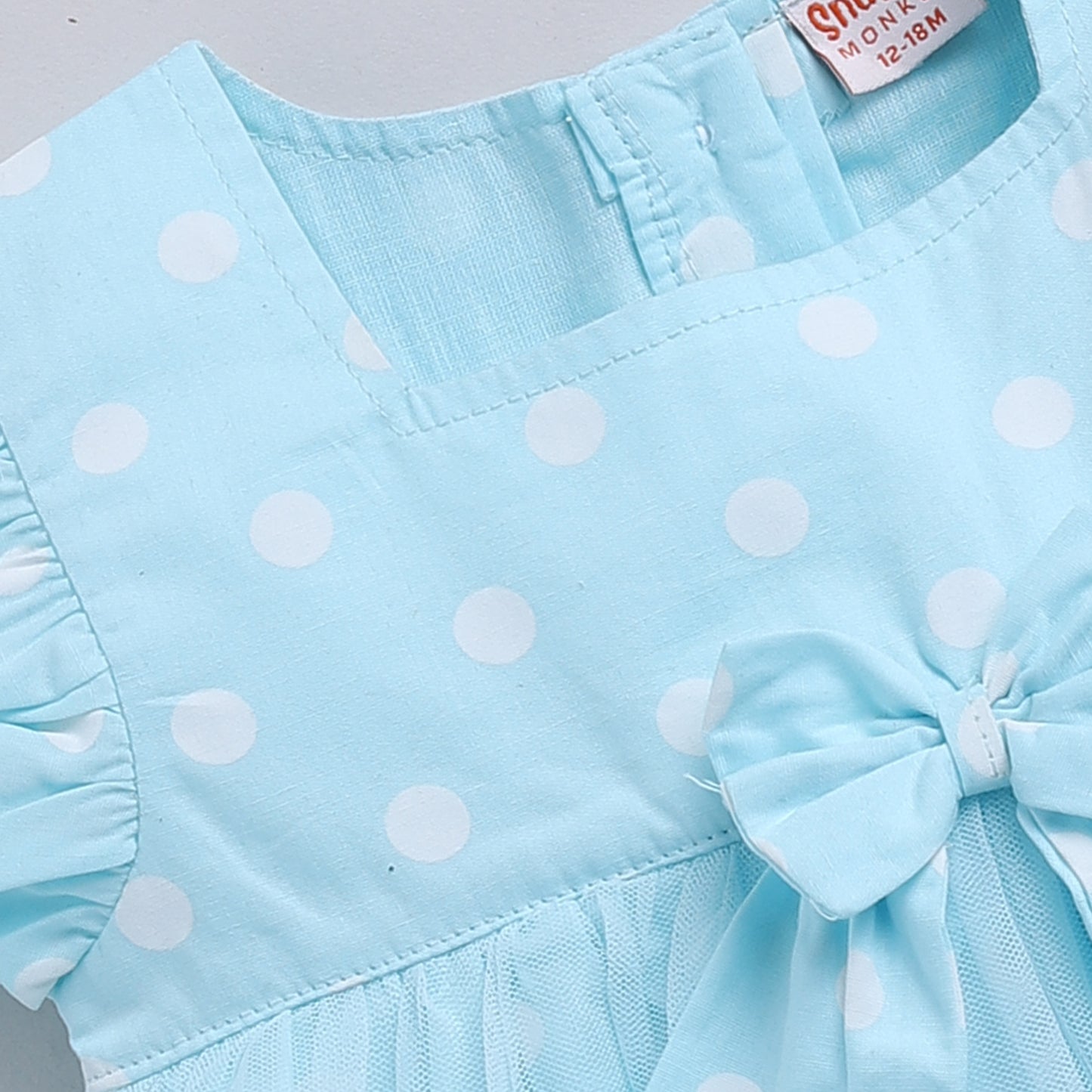 Blue Polka Dot Frock with Hairband
