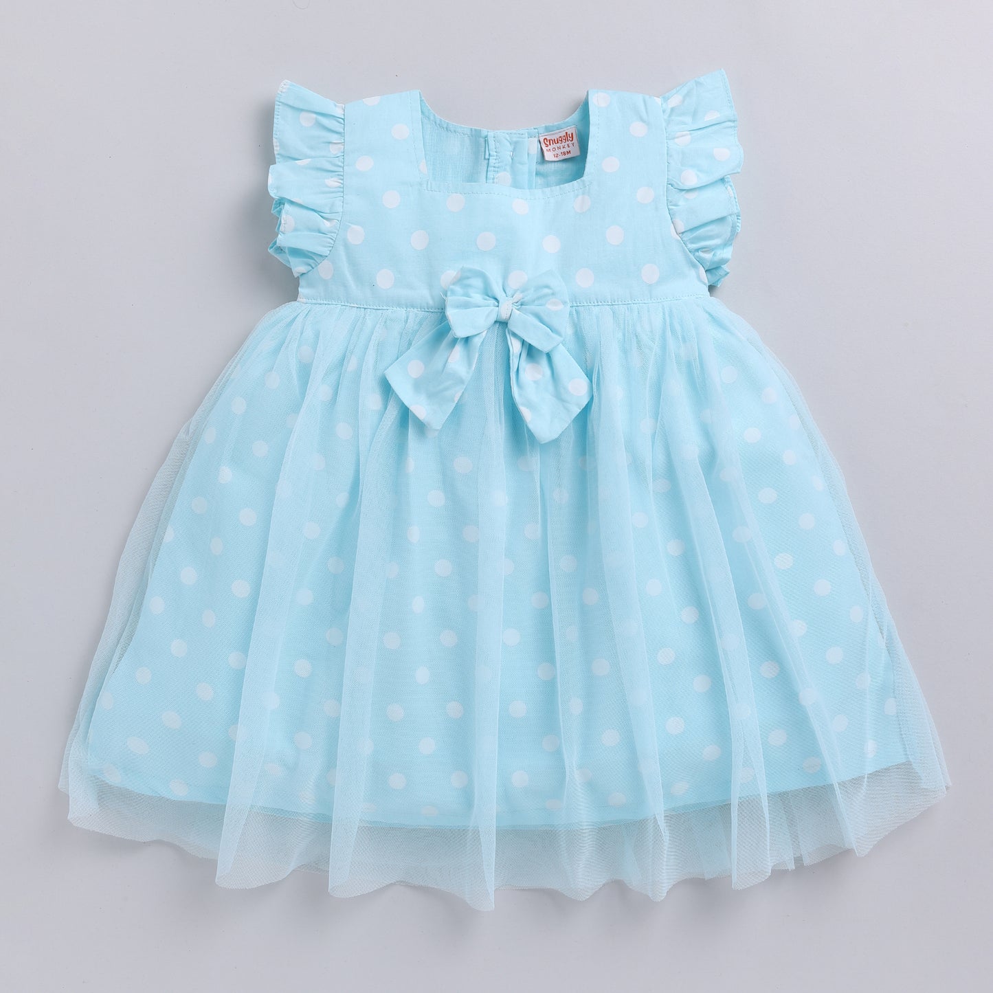 Blue Polka Dot Frock with Hairband