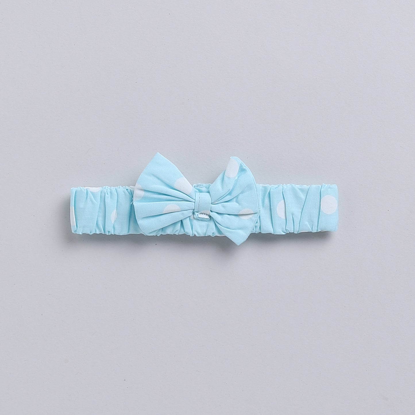 Blue Polka Dot Frock with Hairband