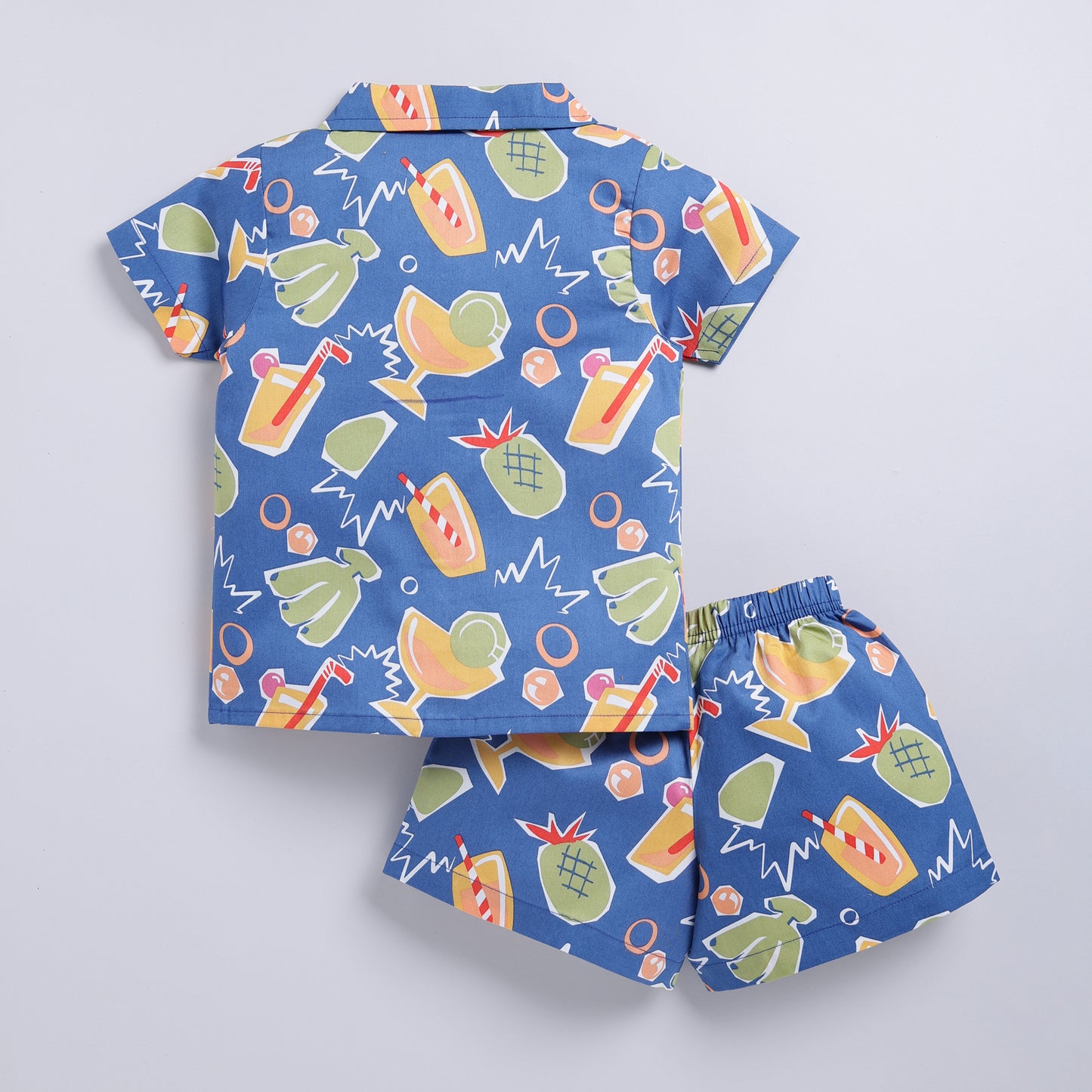 Blue Tropical Print Co-ord Set