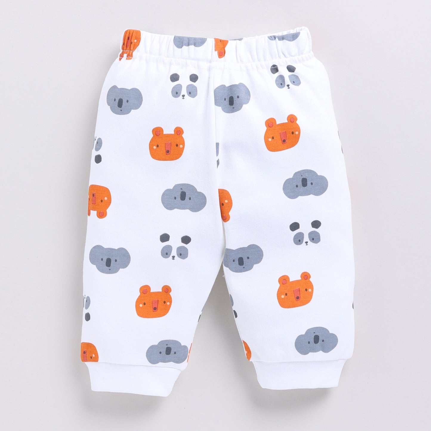 Cute Bear Print Full Sleeves Top with Pant Set