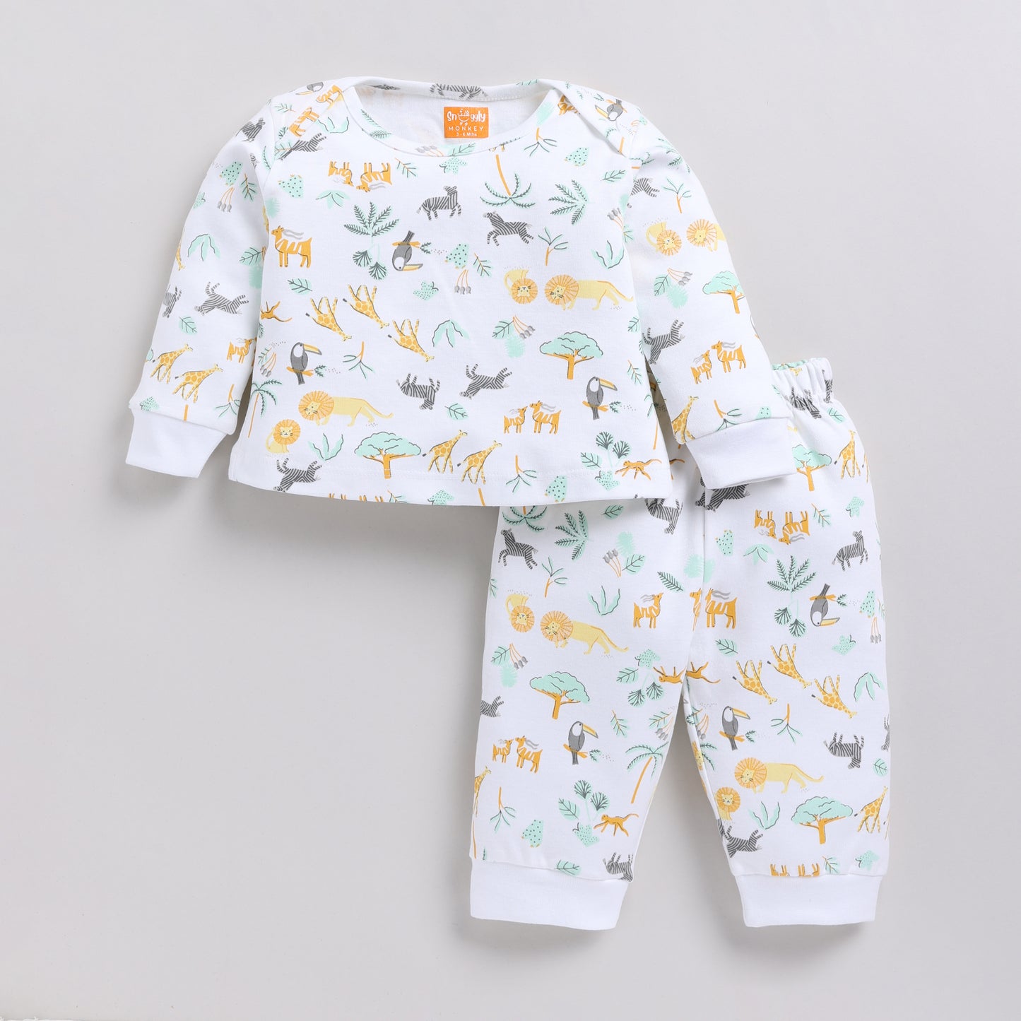 Animal theme Full Sleeves Baby Nightsuit