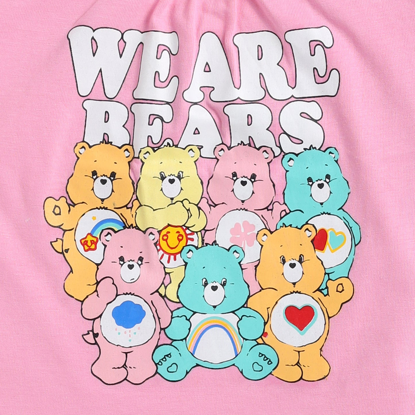 Bear Print Pink Top with Shorts