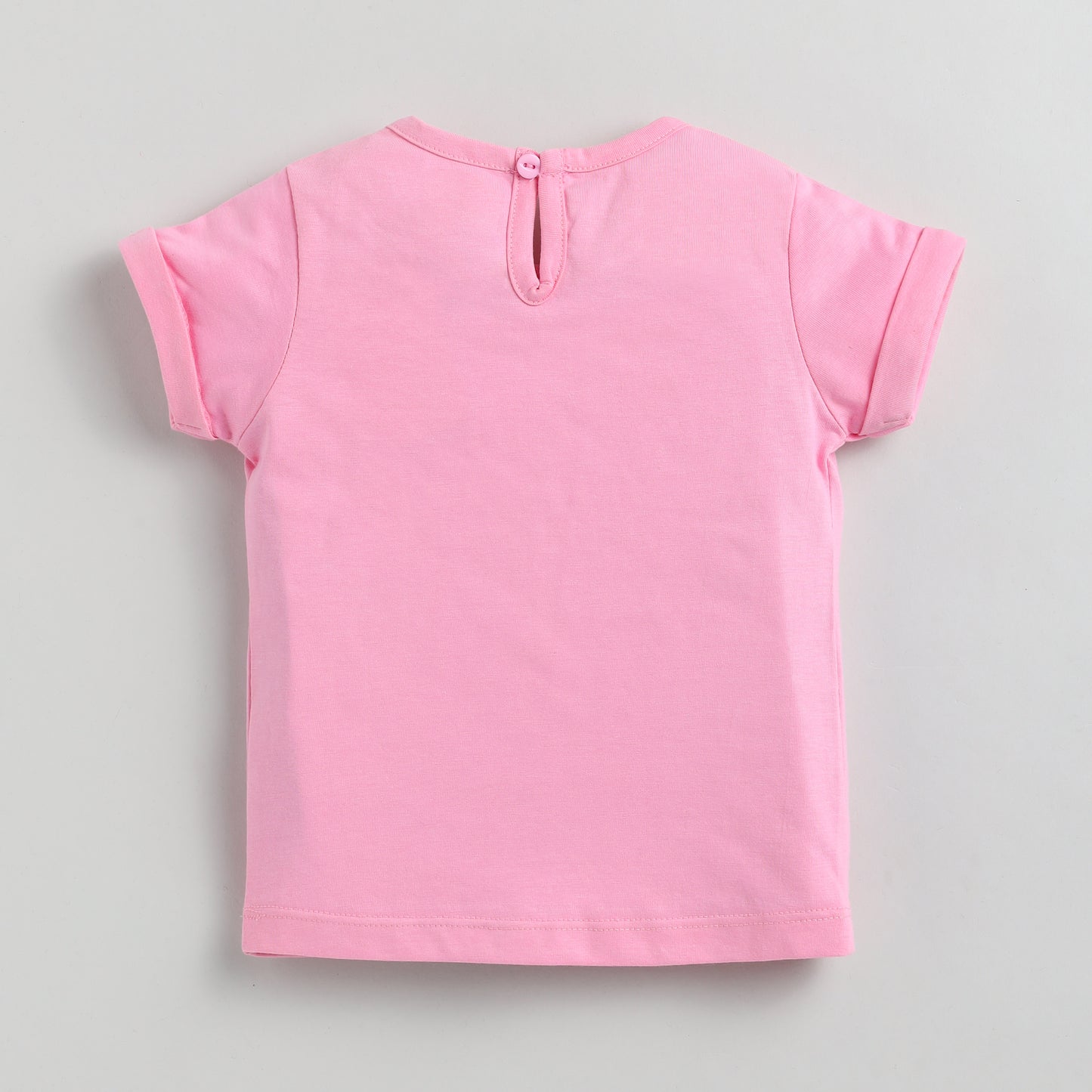 Bear Print Pink Top with Shorts