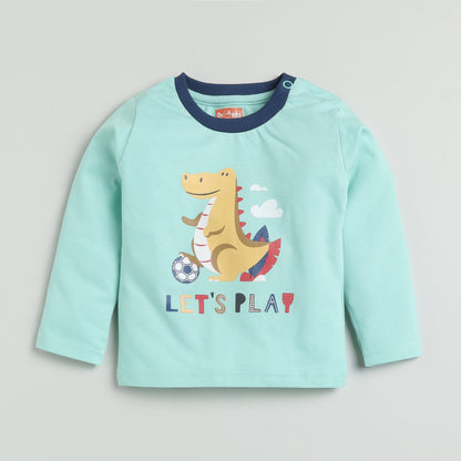 Dino Print full-Sleeves Nightsuit Set