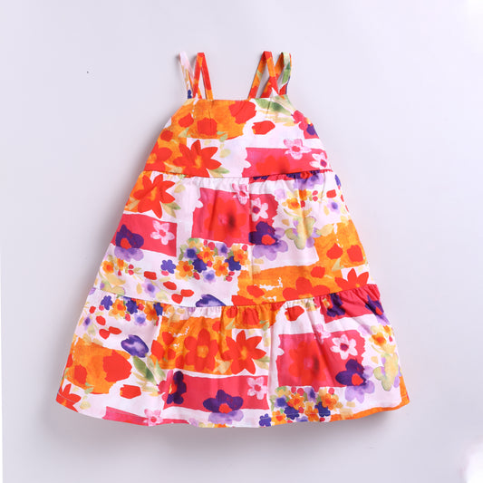 Cute abstract print summer dress