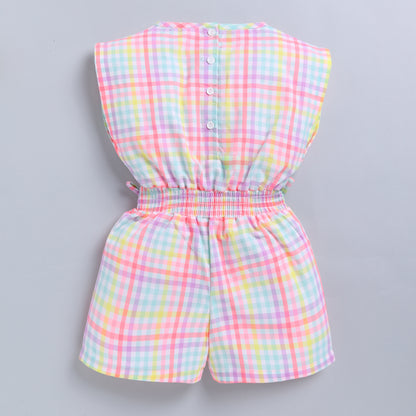 Multicolour Checks Pattern Jumpsuit