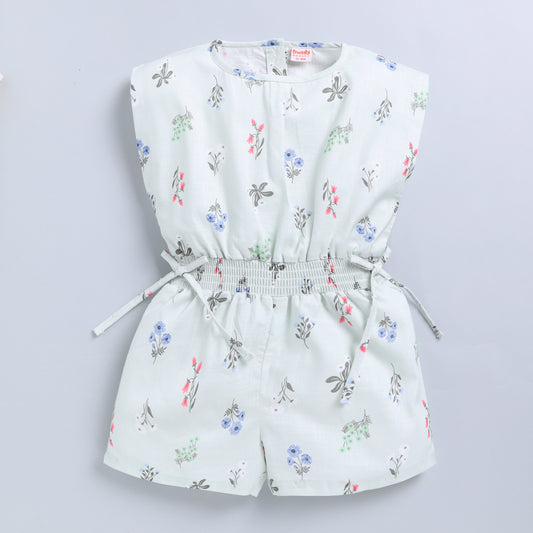 Floral Print Half Jumpsuit