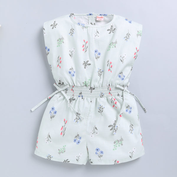 Floral Print Half Jumpsuit