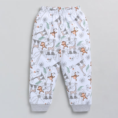 Animals Print Full-Sleeves Nightsuit