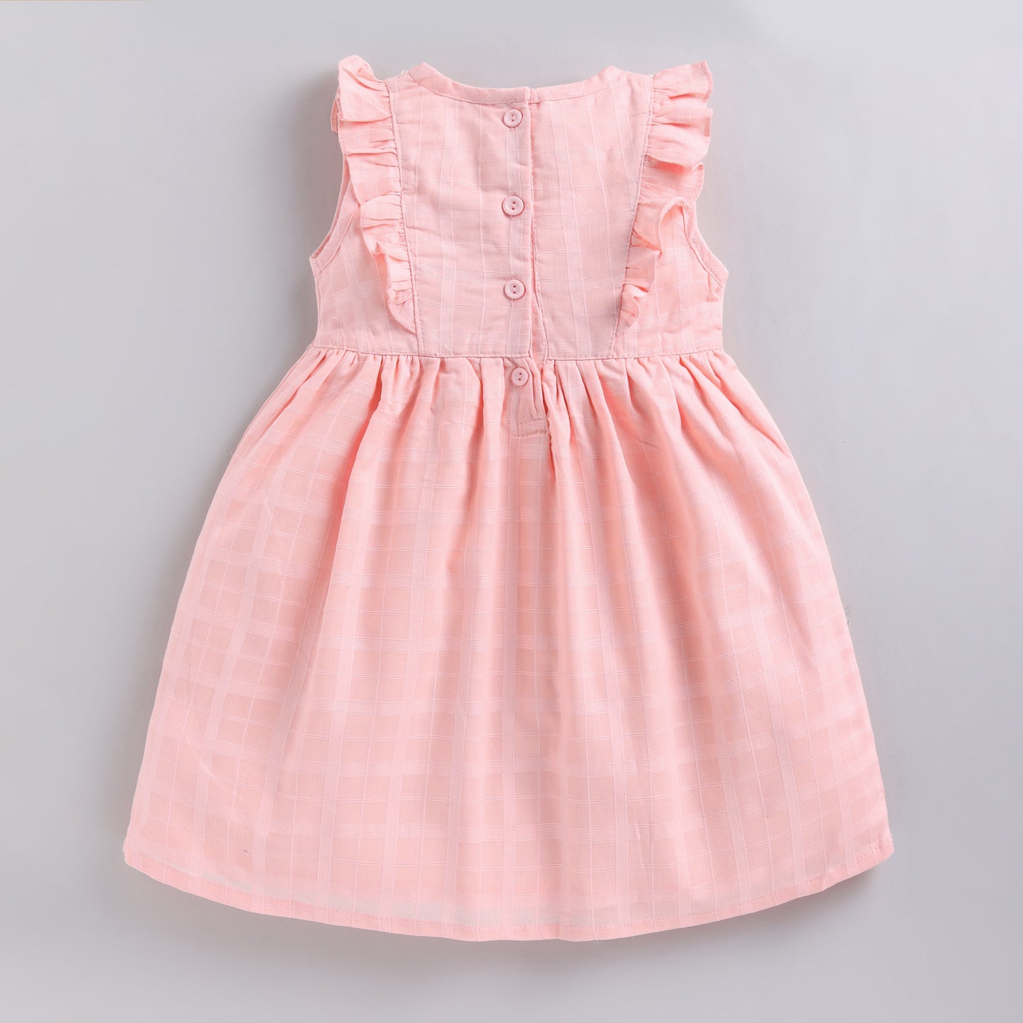 Pearl Embellished Ruffle Dress - Pink