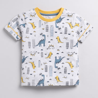 Dino Print Top with Shorts