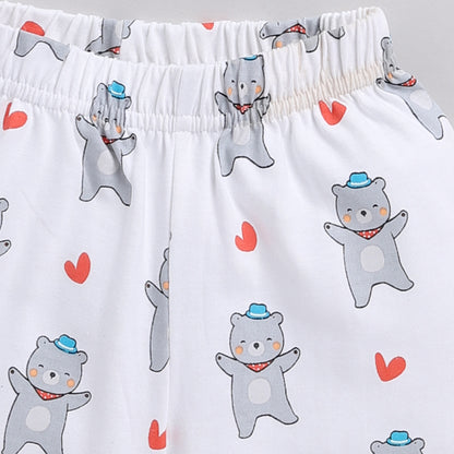Happy Bear Dancing Print Top with Shorts