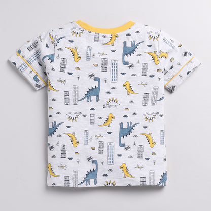 Dino Print Top with Shorts