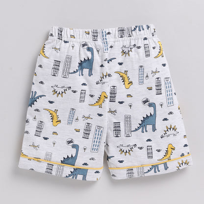 Dino Print Top with Shorts