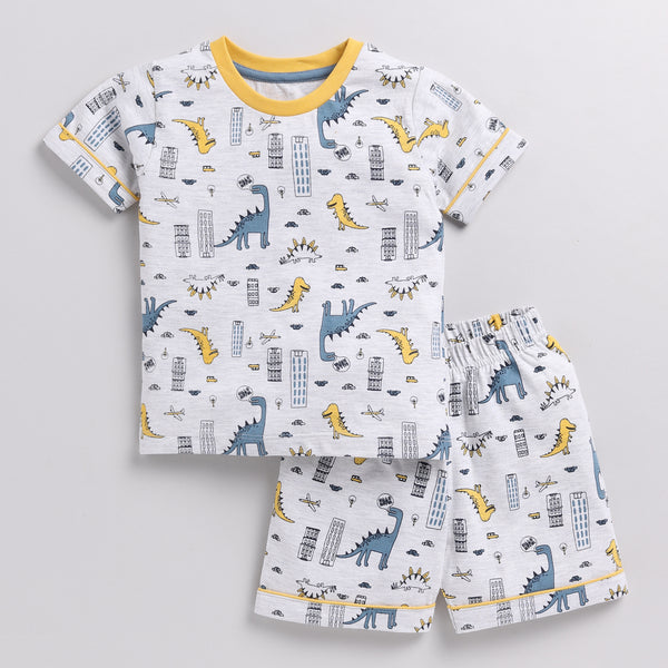 Dino Print Top with Shorts