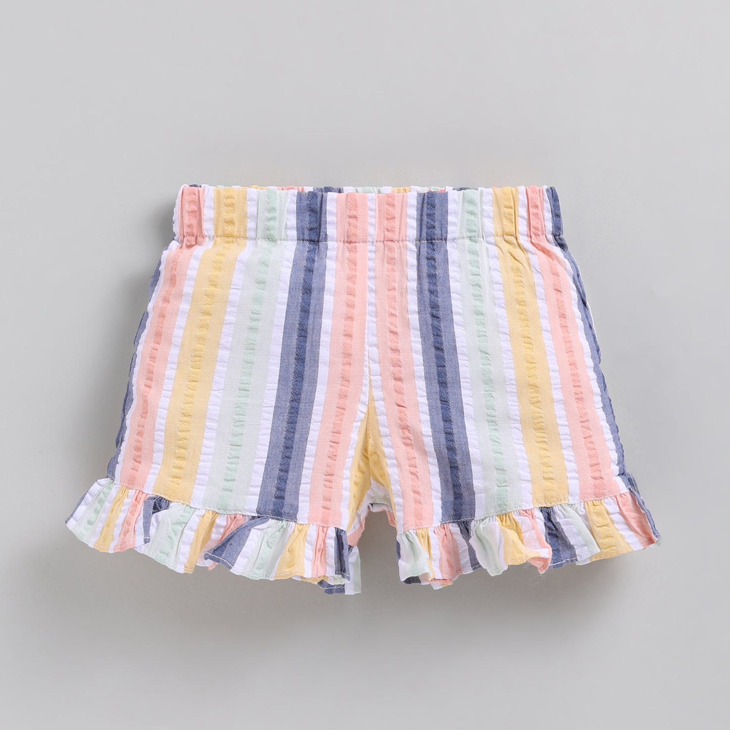 Striped Seersucker Co-ord Set with Ruffles
