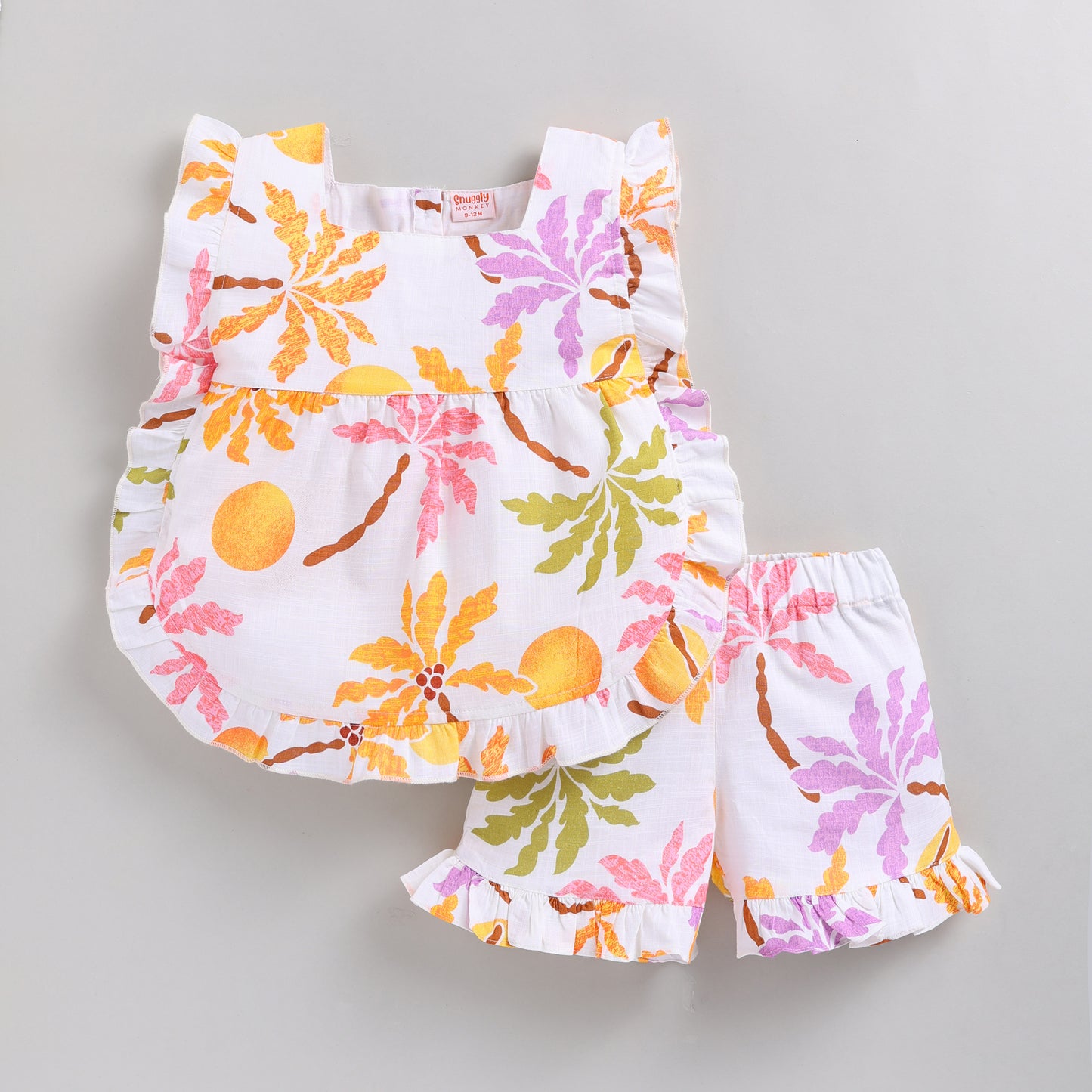 Girls Tropical Print Soft Summer Co-ord