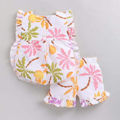 Girls Tropical Print Soft Summer Co-ord