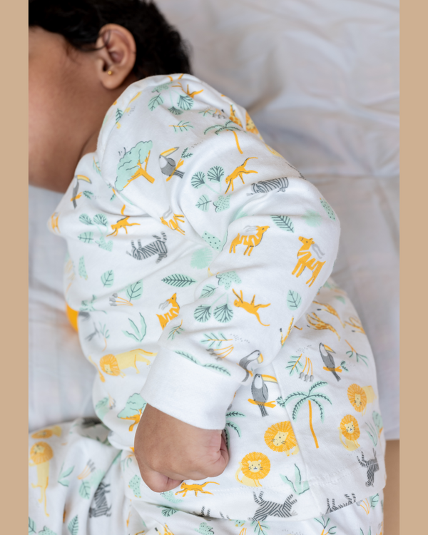 Animal theme Full Sleeves Baby Nightsuit