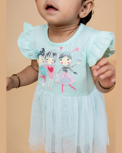 Sky Blue Frock Onesies