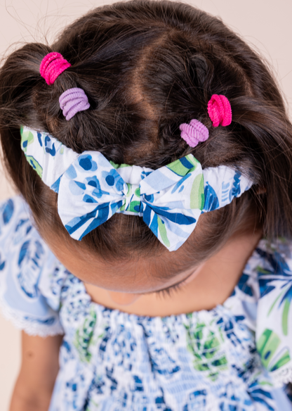Abstract Pineapple print frock with matching Hairband