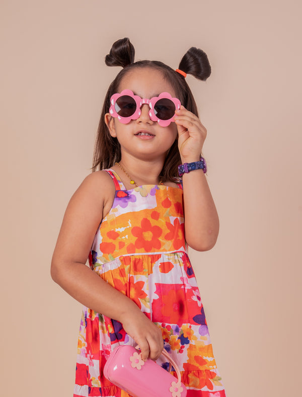 Cute abstract print summer dress