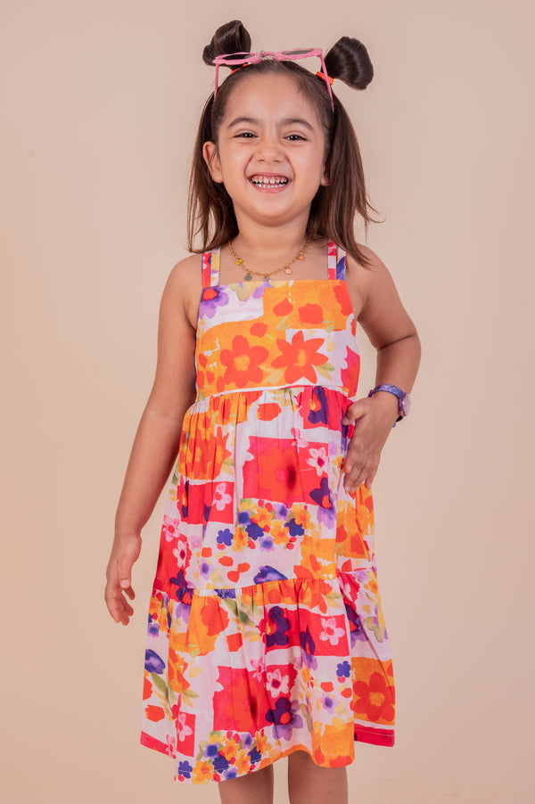 Cute abstract print summer dress