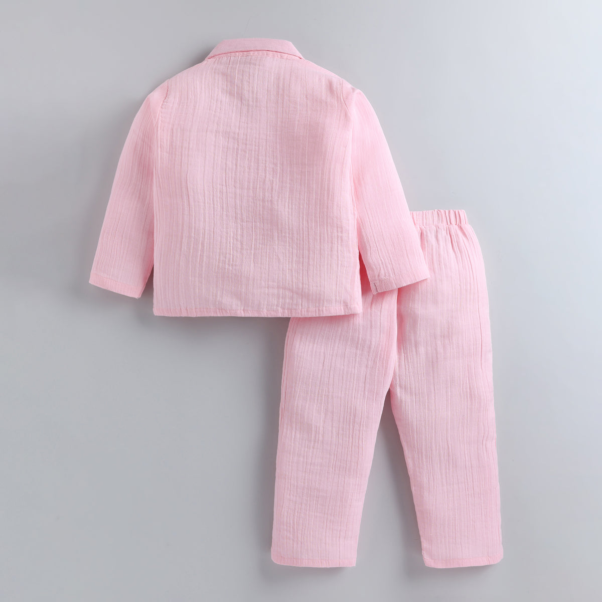 100% Cotton Muslin Night Suit Set - Blush Dream
