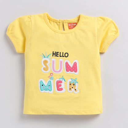 Summer Fruit Print Top with Shorts