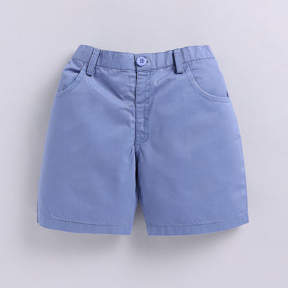 Nautical Print Cotton Shirt and Shorts Set