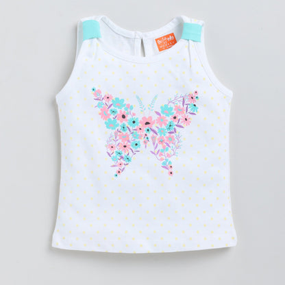 Butterfly Print Top & Skirt Set