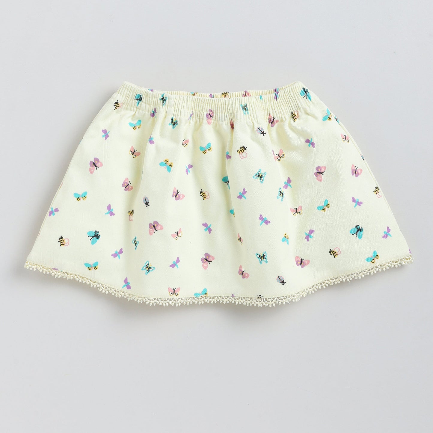 Butterfly Print Top & Skirt Set