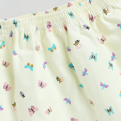 Butterfly Print Top & Skirt Set