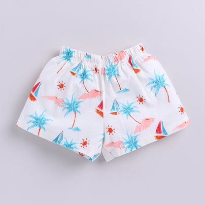 Nautical Print Top with Shorts