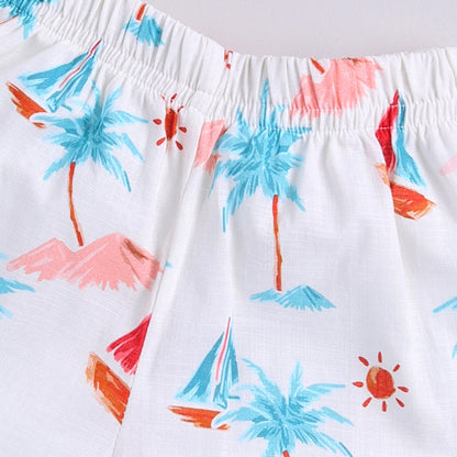 Nautical Print Top with Shorts