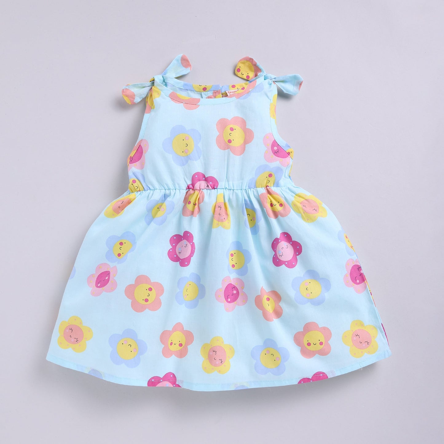 Floral Print Summer Frock with Hairband