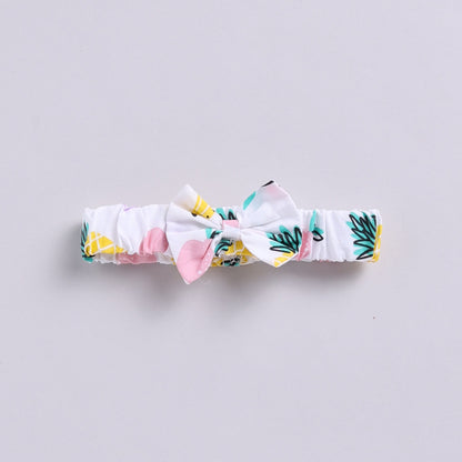 Fruit Print Summer Frock with Hairband