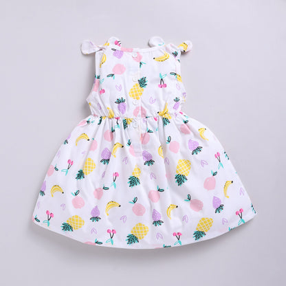 Fruit Print Summer Frock with Hairband