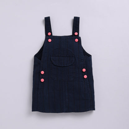 Denim Frock with a Floral Print Inner