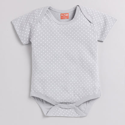 Happy Bear & Heart Print Pack of 3 Onesies