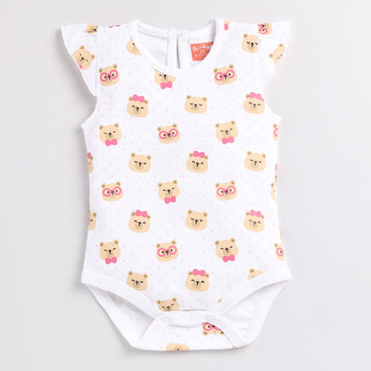 Teddy Print Onesies Combo Set