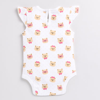 Teddy Print Onesies Combo Set