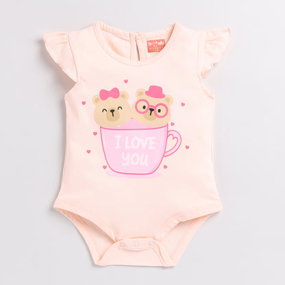 Teddy Print Onesies Combo Set