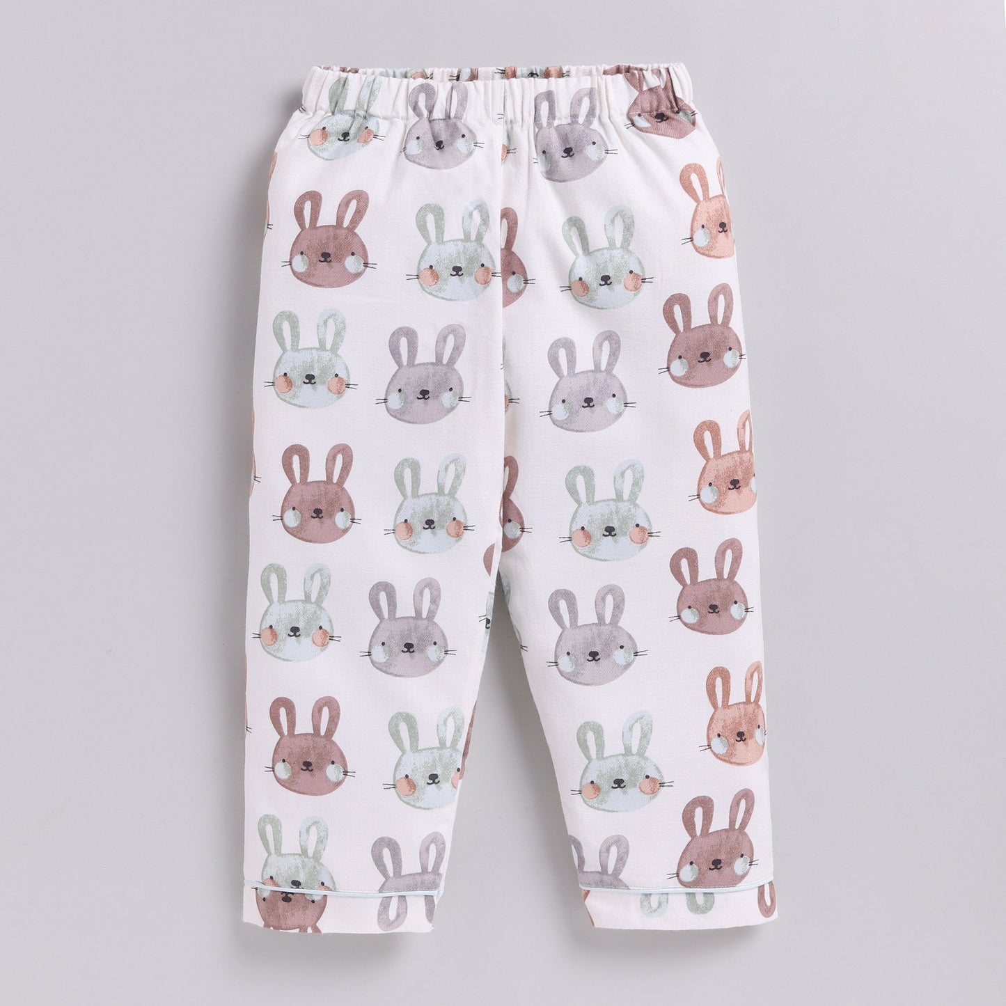 Bunny Print Full Nightsuit Set - Mint