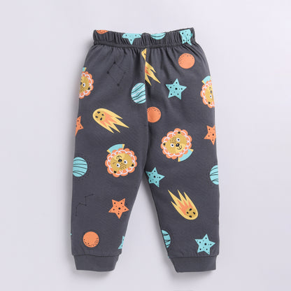 Space Rocket Print Nightsuit